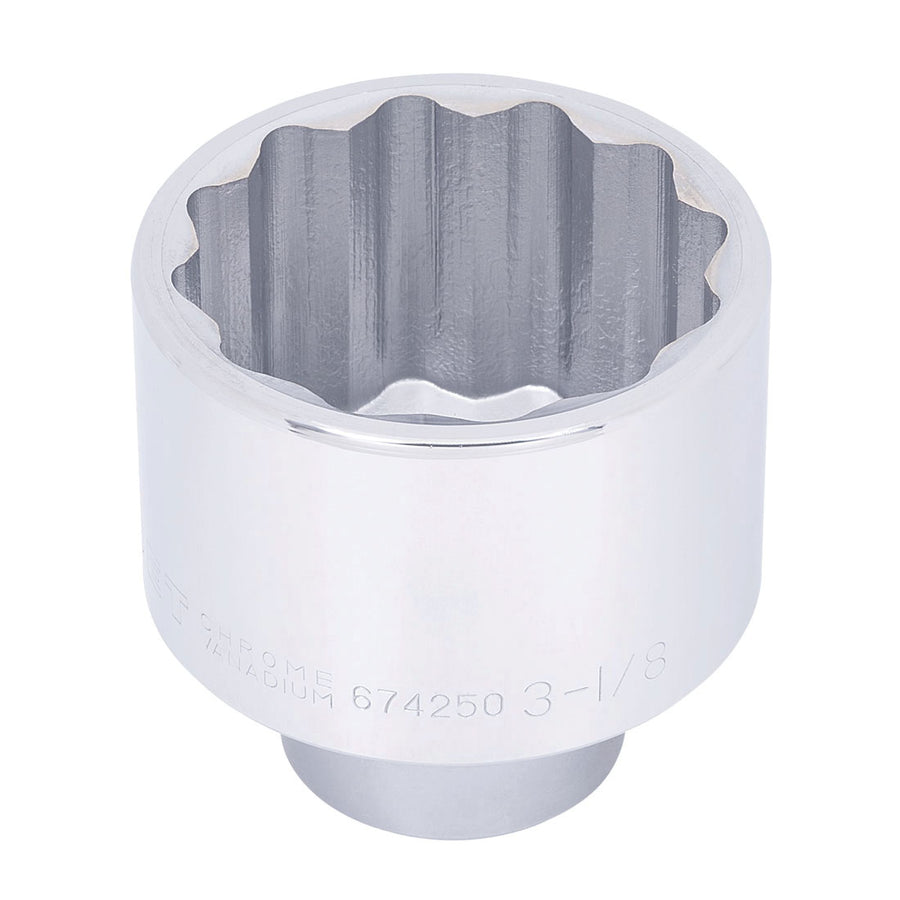 Regular Chrome Sockets Jet 674250 1 Inch Dr X 3-1/8 Inch Regular Chrome Socket 12 Point