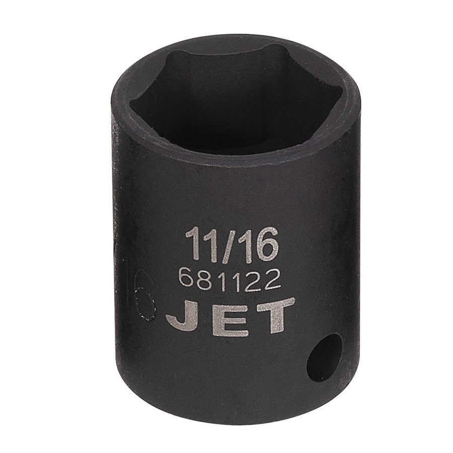 S A E Sockets Jet 681122 3/8 Inch X 11/16 Inch Regular Impact Socket 6 Point