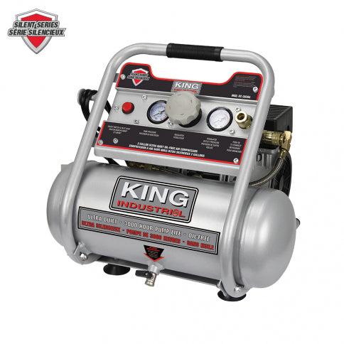 King Canada KC-2020A Air Compressor, Ultra quiet, Oil-Free, Aluminum tank, 2 HP (peak) King Canada KC-2020A