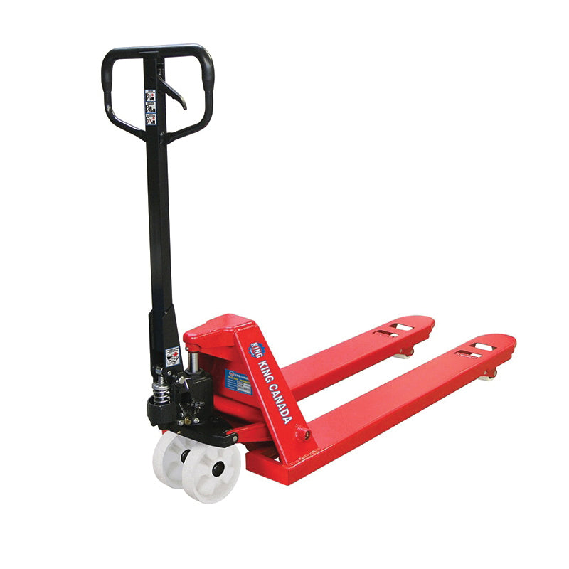 Pallet Trucks & Accessories King Canada KC-2145N-NYL Pallet Truck 21 Inch X 45 Inch 5500 Lb.S Nylon Wheels
