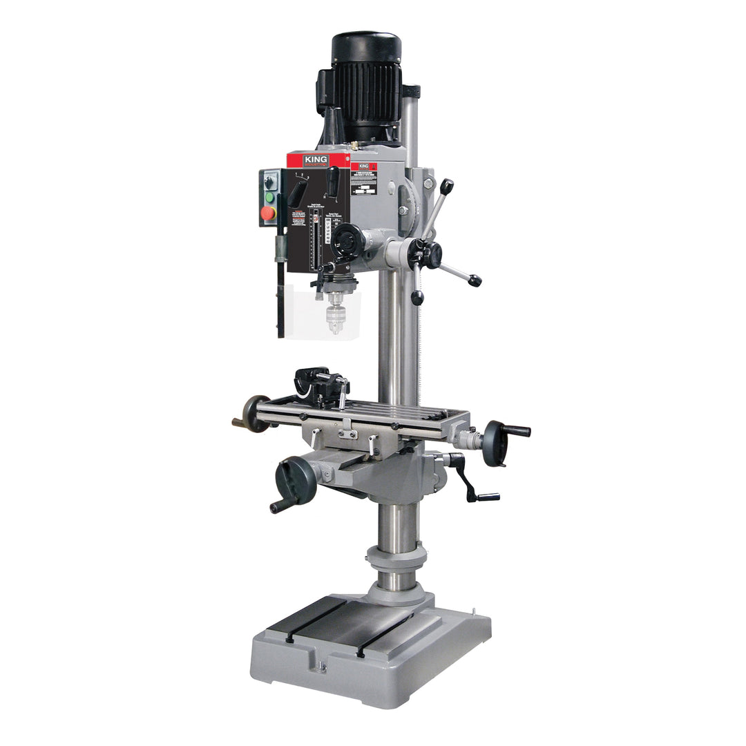 Milling / Drilling Machines King Canada KC-40HC Milling Drilling Gearhead 20.5 Inch 1 Hp 110/220V