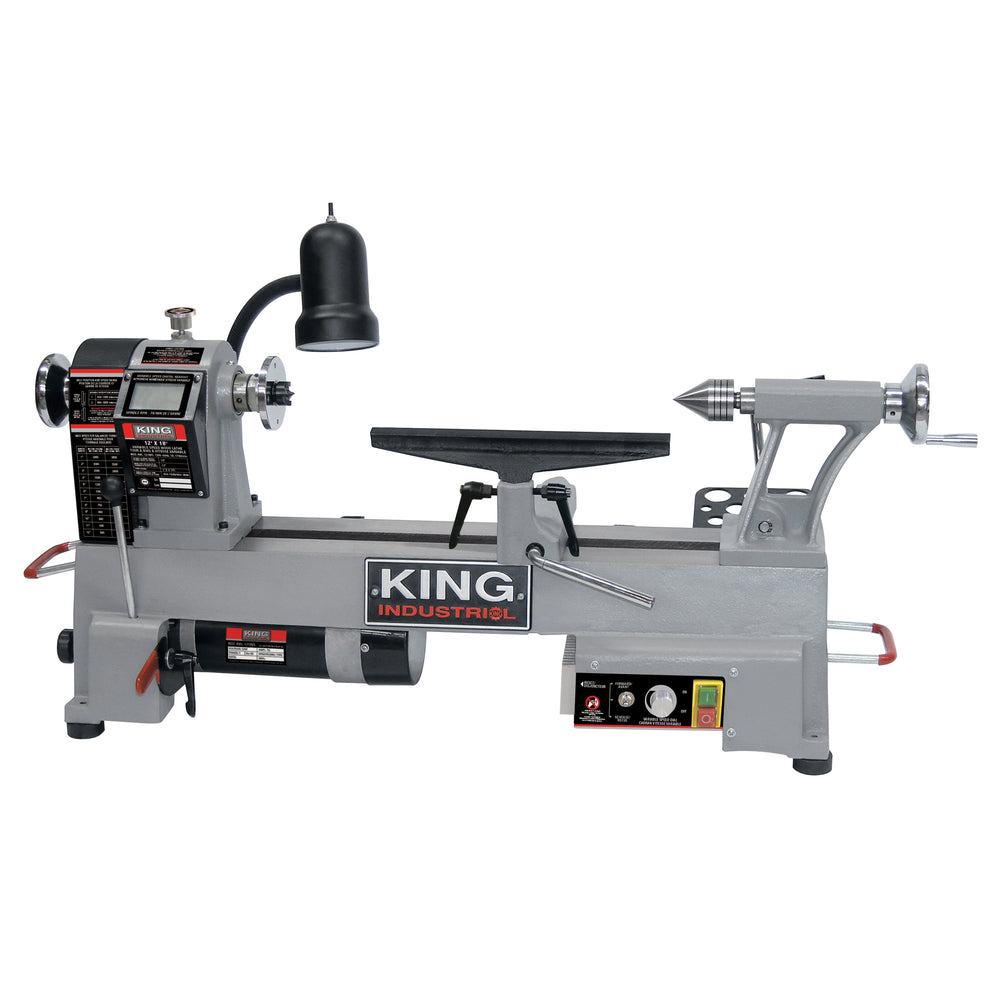 Wood Lathes & Accessories King Canada KWL-1218VS Variable speed wood lathe with digital readout (12 inch x 18 inch)
