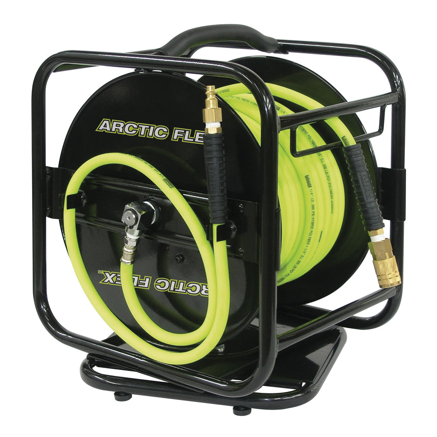 Air Hoses King Canada K-10014FRL Industrial Manual Air Hose Reel (1/4 Inch x 100 ft)