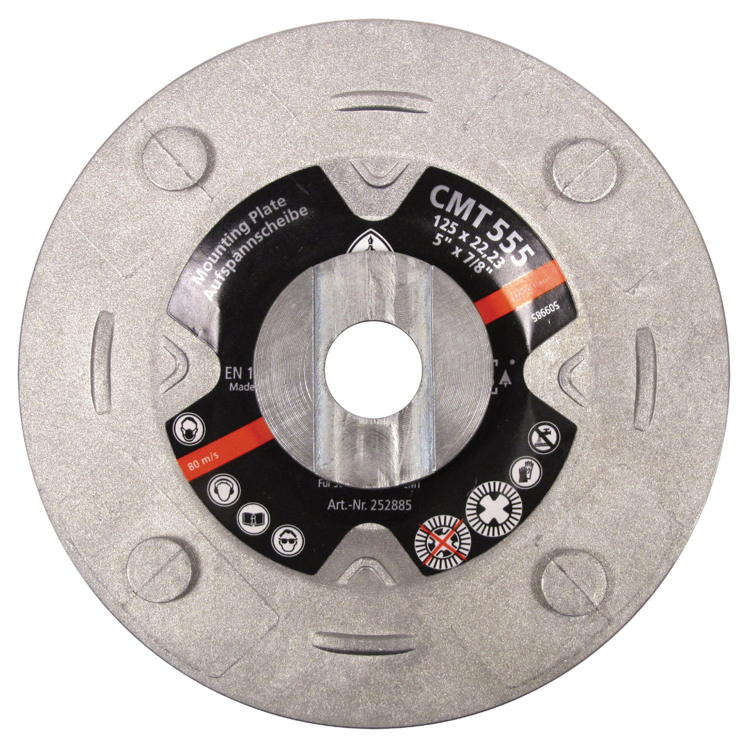 Flap Disc Mounting PLate Klingspor 316523 CMT Mounting PLate (For 5 Inch CMT's)
