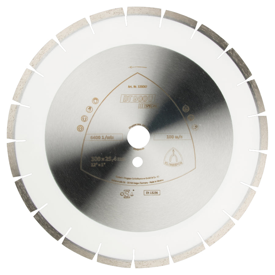 Klingspor 325084 Large diamond cutting blade DT900 Special 14 Inch x 1-3/16 Inch with 21 segments