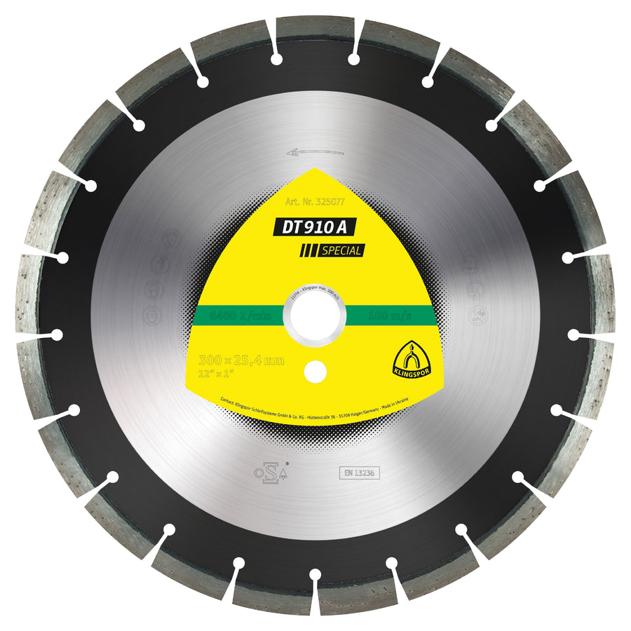 Klingspor 325110 Large diamond cutting blade DT910 Special 14 Inch x 1 Inch with 24 segments