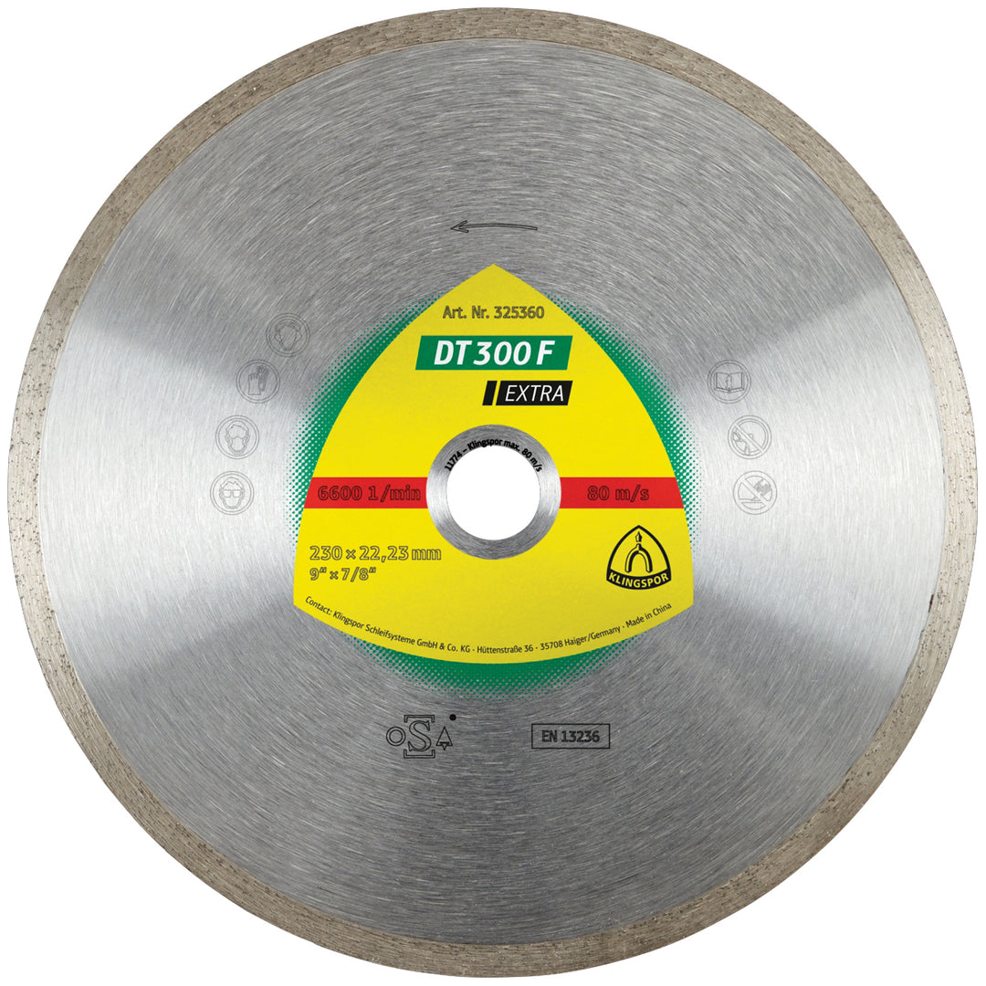 Klingspor 325359 Diamond cutting blades for angle grinders DT300 Extra 7 Inch x 7/8 Inch