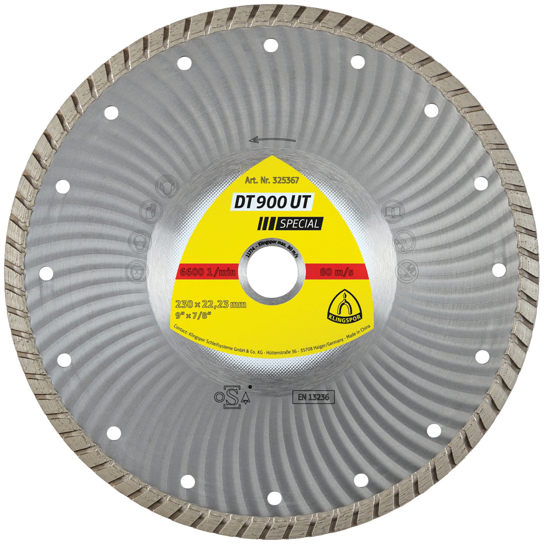 Klingspor 325366 Diamond cutting blades for angle grinders DT900 Special 7 Inch x 7/8 Inch