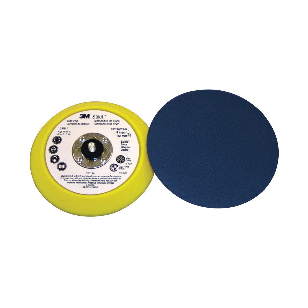 3M AB28772 3M Stikit Disc Pad 28772 yellow 6 in x 3/4 in (152.4 mm x 19.1 mm) 3M 7100065802