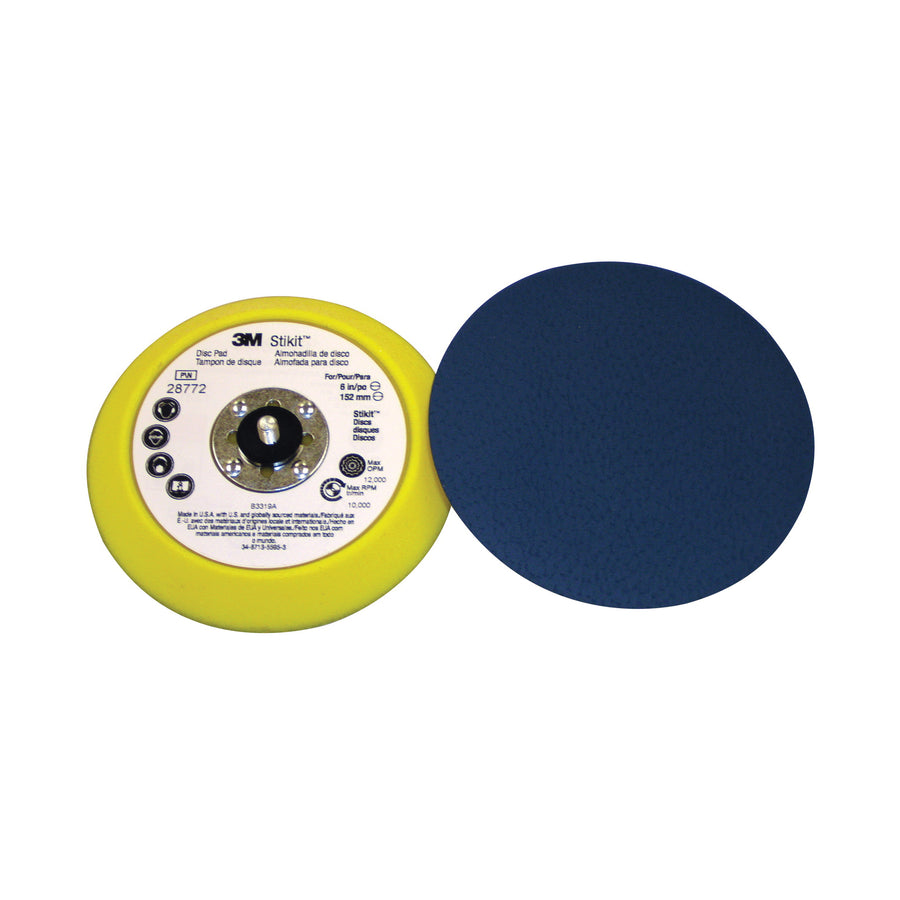 3M AB28772 3M Stikit Disc Pad 28772 yellow 6 in x 3/4 in (152.4 mm x 19.1 mm) 3M 7100065802