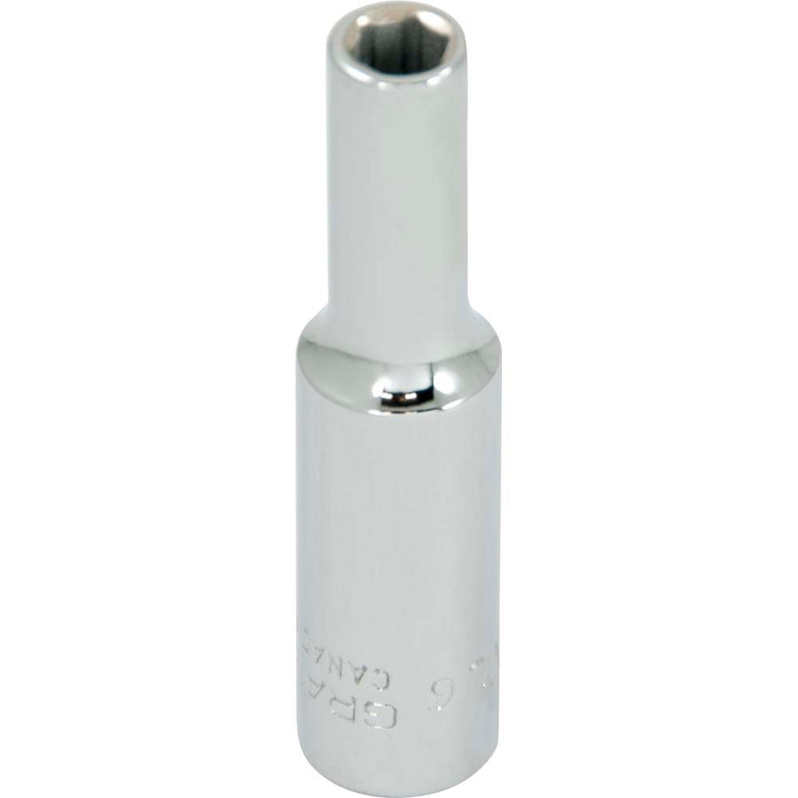 Gray VL10 5/16 X 1/4 DRIVE 6 POINT, DEEP LENGTH, CHROME FINISH SOCKET GRAY TOOLS VL10