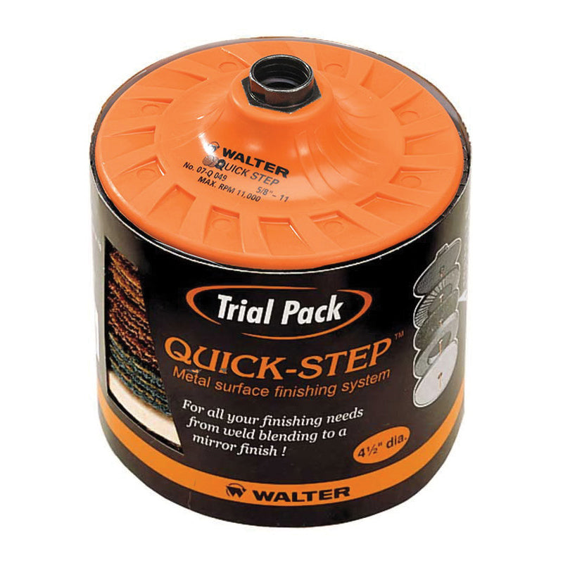 Quickchange Walter 07Q953 4-1/2 Inch x 5/8 Inch - 11 Quickchange Pack Grit Quick-Step Flex Flap Disc