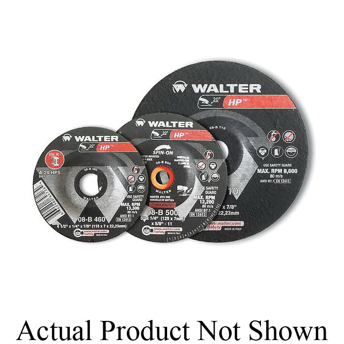 Grinding Wheels Walter 08B510 5X1/4 X7/8 Hp Grinding Wheels