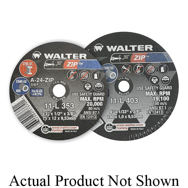 Type 01 Straight Wheels Walter 11L253 2X1/2X3/8 Zip Cut-Off Wheel
