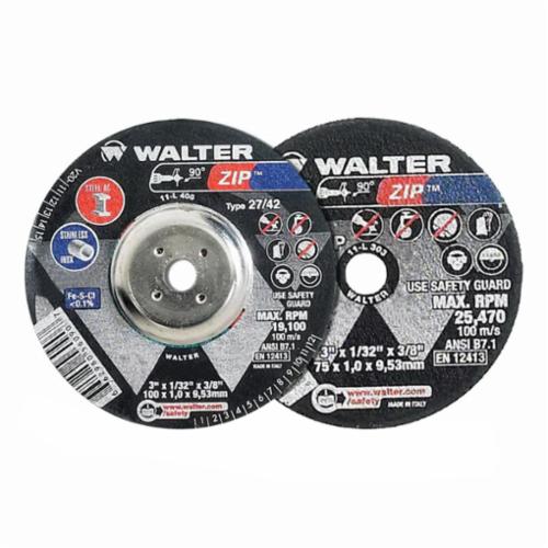 Type 01 Straight Wheels Walter 11L415 4X1/16X5/8 Zip Cut-Off Wheels