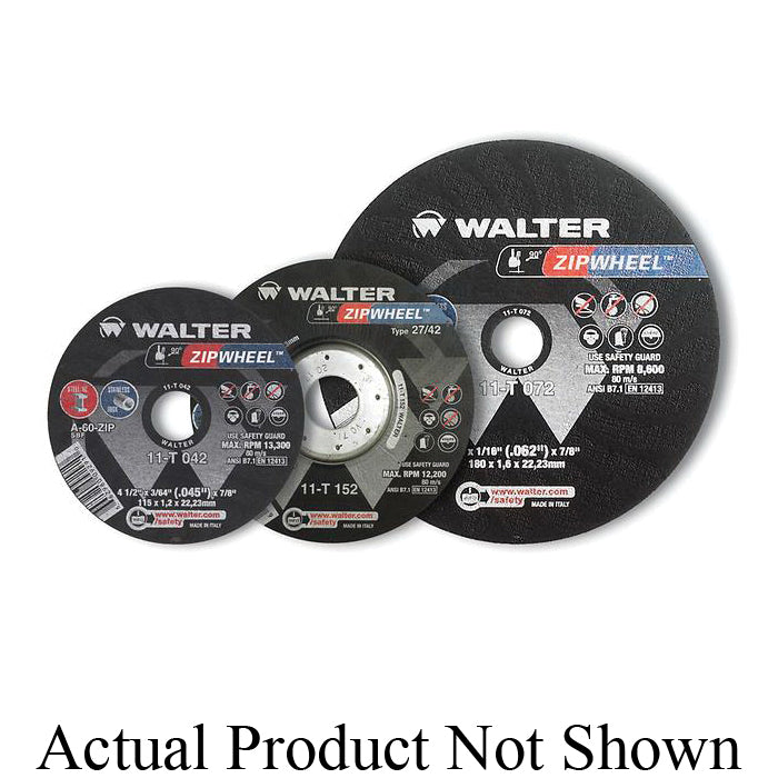 Type 01 Straight Wheels Walter 11T080 8X1/16X5/8 Zipcut Wheels