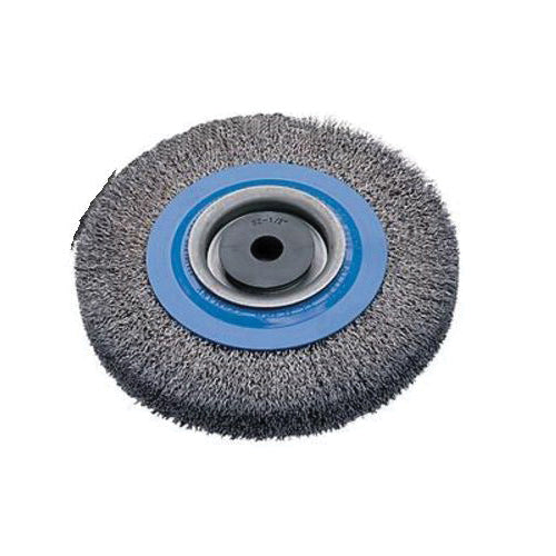 Bench Grinder Wire Wheel Brushes Walter 13B180 Bench Grinder Wire Brush with crimped wires (8 Inch x 1 Inch x 5/8 Inch to 1-1/4 Inch)