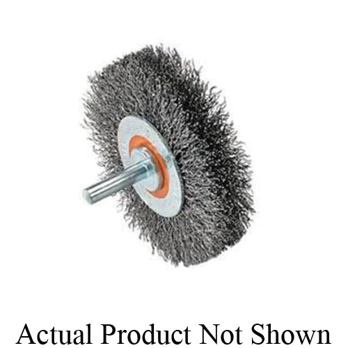 Mounted Wire Wheel Brushes Walter 13C178 Stainless Steel Mounted Brush with Crimped Wires (4 Inch x 1/4 Inch)