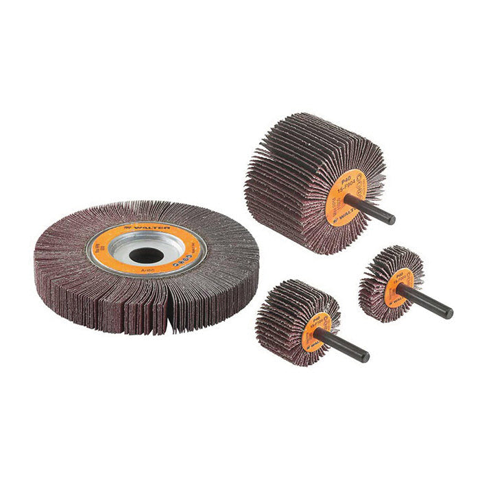 Shank Mount Wheels Walter 15F324 2 Inch x 1 Inch x 1/4 Inch 240 Grit Aluminum Oxide Shank Mounted Flap Wheel
