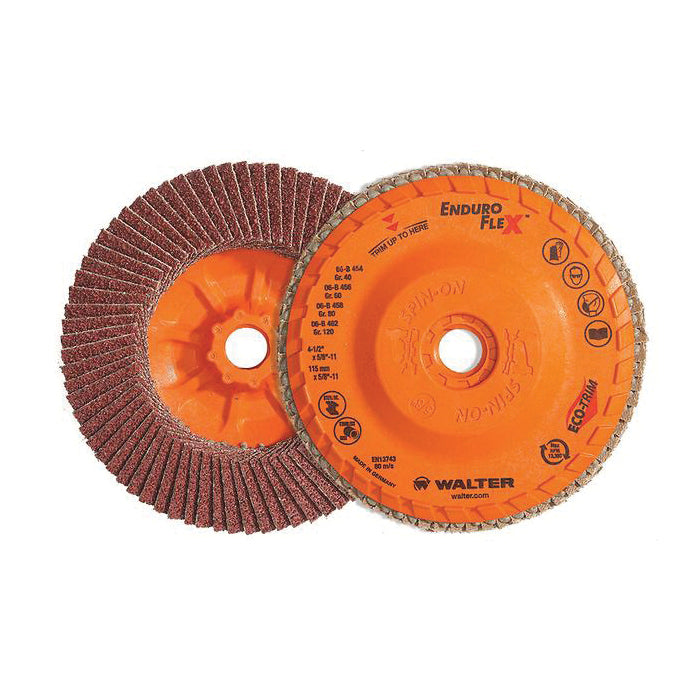 Depressed Centre Walter 15R612 6 Inch x 7/8 Inch Type 27 120 Grit Enduro-Flex Flap Disc
