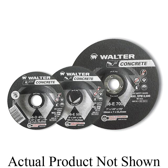Grinding Wheels Walter 08D452 4-1/2X1/8 C-24 Grinding Wheels