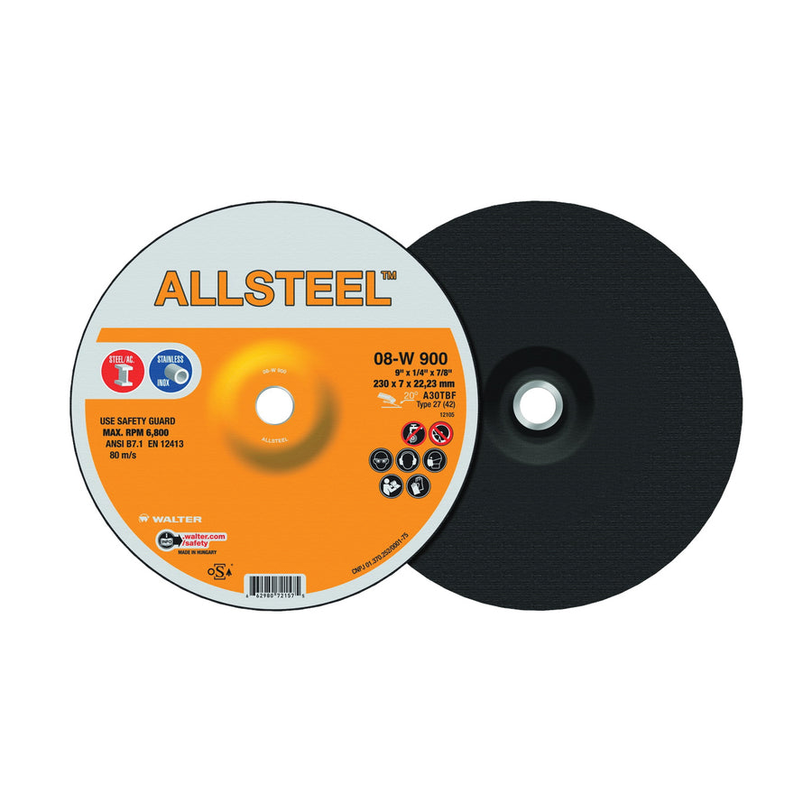 Walter 08W900 9 x 1/4 Allsteel Wheel