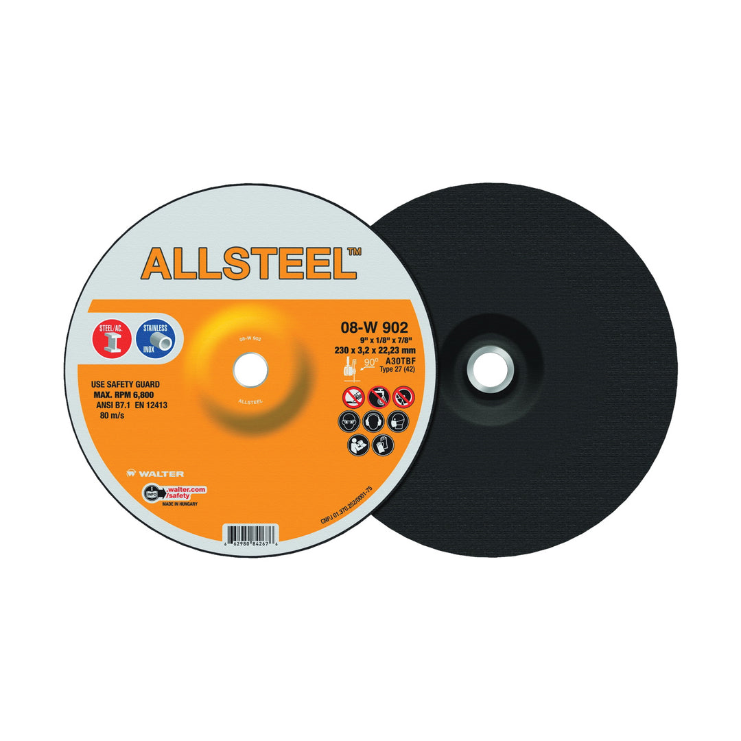Walter 08W902 9 x 1/8 Allsteel Wheel