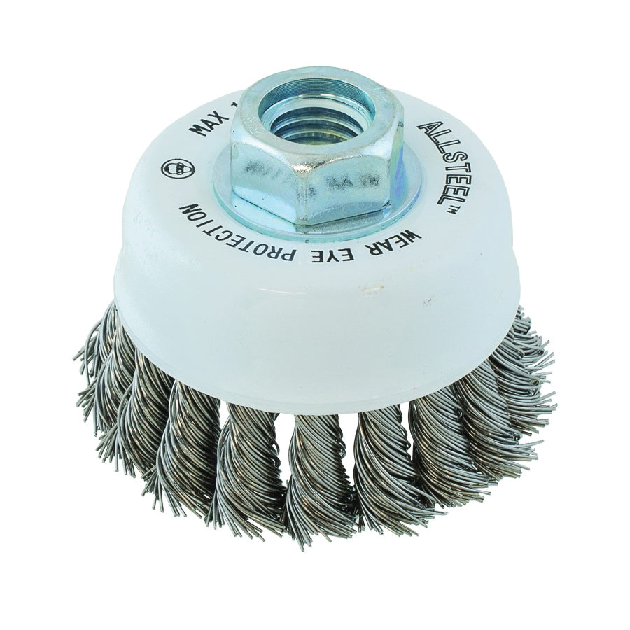 Walter 13W312 Allsteel 3 Inch 5/8-11 St Knot Cup Brush